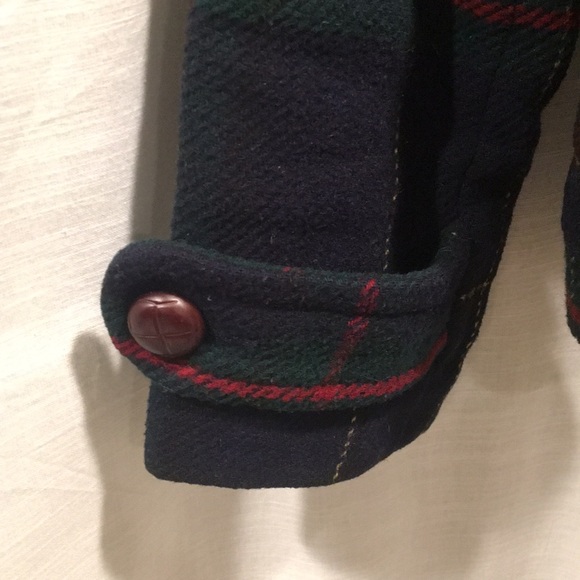 American Eagle Plaid Pea Coat - Picture 3 of 6